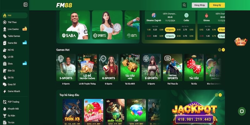 5 sảnh game đình đám được đề cập trong giới thiệu FM88